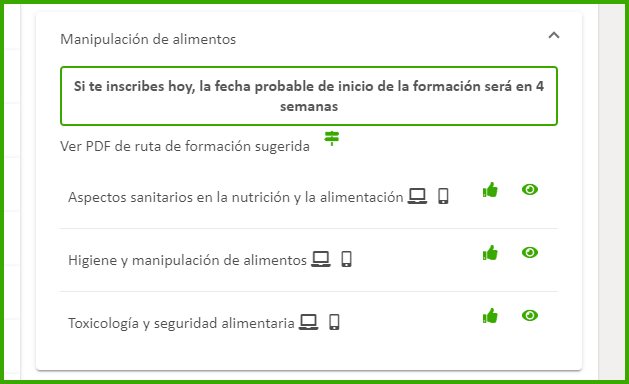 inscripciones de los cursos de manipulación de alimentos en el sena